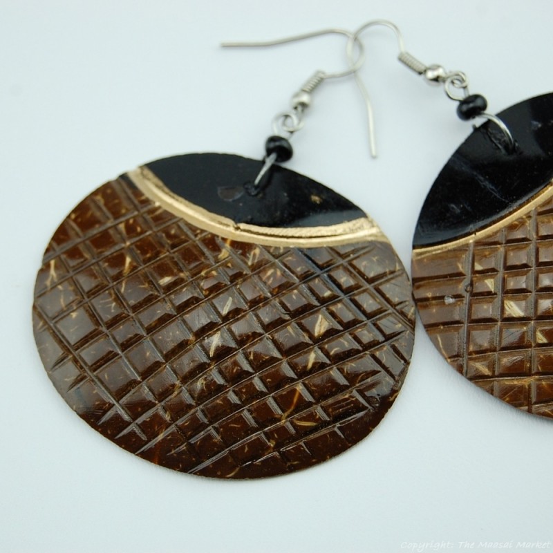Coconut Shell Earrings 741-2-57