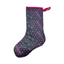 Large Pink Dots Kitenge Christmas Stocking