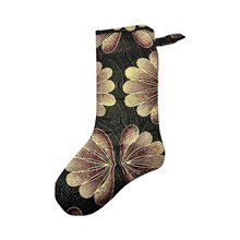 Large Golden Floral Kitenge Christmas Stocking