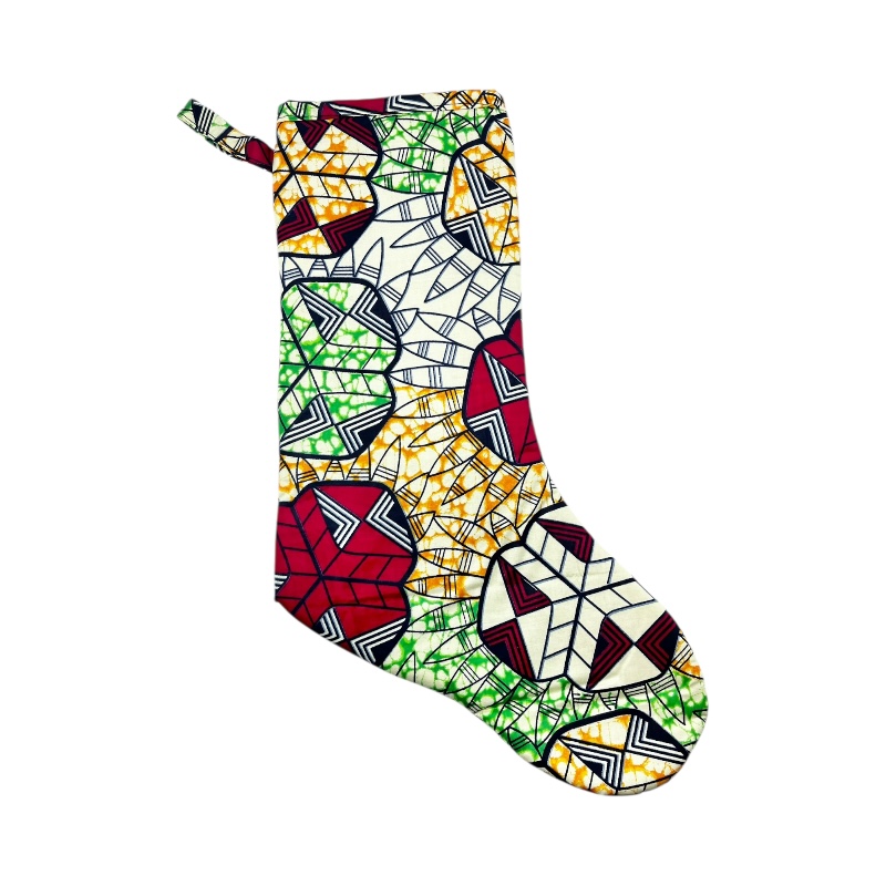 Large Kitenge Christmas Stocking Blocks Large Kitenge Christmas Stocking Blocks