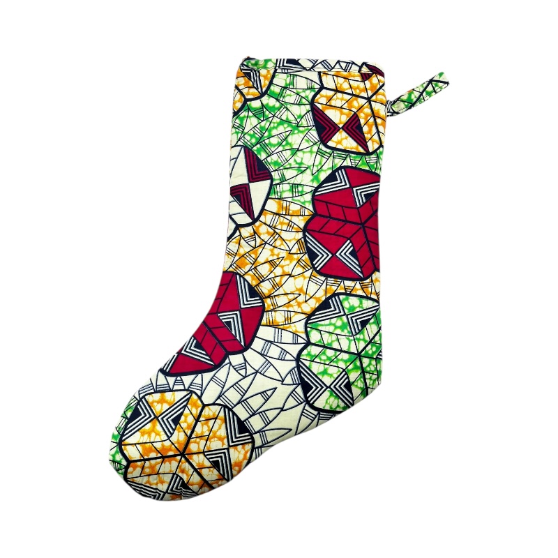Large Kitenge Christmas Stocking Blocks