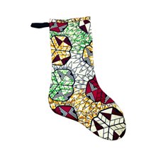 Handmade African Kitenge Christmas Stocking