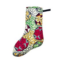 Large Kitenge Christmas Stocking Christmas Colors