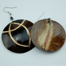 Coconut Shell Earrings 741-4-57