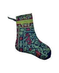 Handmade African Kitenge Christmas Stocking Foliage