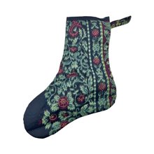 Handmade African Kitenge Christmas Stocking Foliage