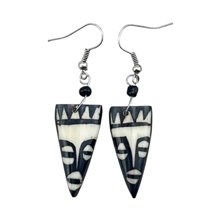 Maski Batik Bone Earrings
