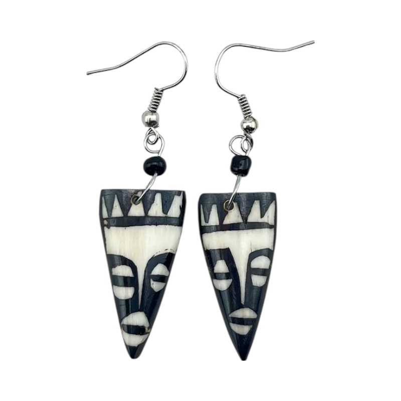 Maski Batik Bone Earrings Maski Batik Bone Earrings