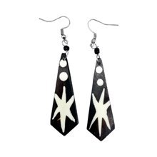 Celestial Batik Bone Earrings