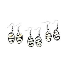 Oval Batik Bone African Earrings