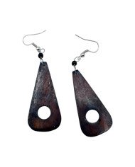 Kahawa Brown Handmade African Bone Earrings