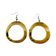 Nguvu Kubwa Cow Horn Earrings
