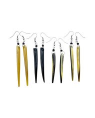 Inawezekana African Handmade Cow Horn Earrings Variety