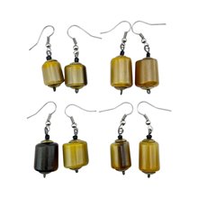 Cow Horn Bead Earrings