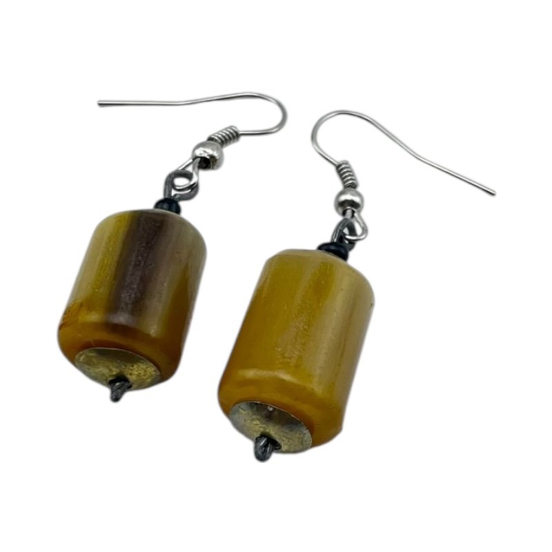 Cow Horn Bead Earrings