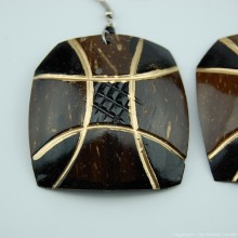 Coconut Shell Earrings 742-3-49