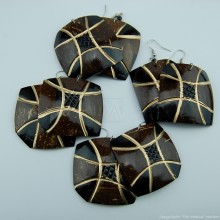 Coconut Shell Earrings 742-3-49