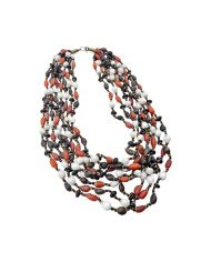 Kenya Mixed Seed Bead Multi Strand Necklace