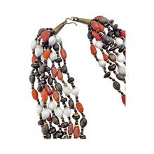 Kenya Mixed Seed Bead Multi Strand Necklace