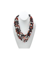 Kenya Mixed Seed Bead Multi Strand Necklace