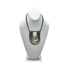 Gold Maasai Glass Bead African Bib Necklace