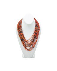 Orange Maasai Bead African Necklace
