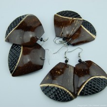 Coconut Shell Earrings 742-4-49
