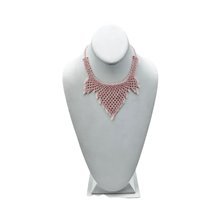 Maasai Beaded Bib Necklace Light Pink