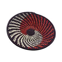 Savanna Ember Woven Uganda Raffia Basket