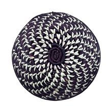 Handmade Maroon Drift Uganda Raffia Basket