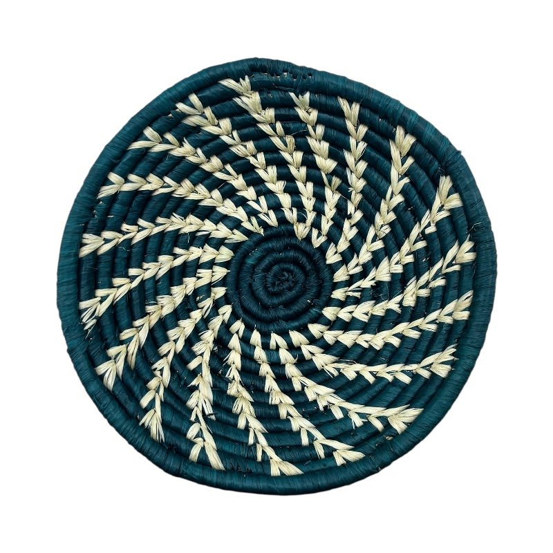 Seafoam Drift Mini Uganda Bukedo Raffia Basket