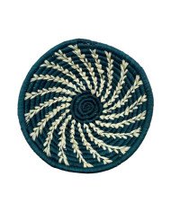 Seafoam Drift Mini Uganda Bukedo Raffia Basket