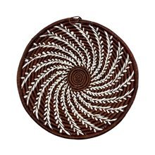 Terracotta Wave Uganda Bukedo and Raffia Basket