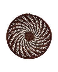 Terracotta Wave Uganda Bukedo and Raffia Basket