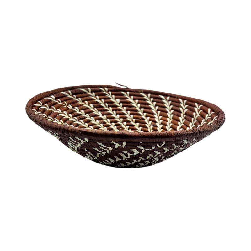 Terracotta Wave Uganda Bukedo and Raffia Basket
