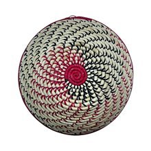 Handwoven Fire & Smoke Uganda Raffia Basket