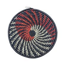 Obsidian Flame Uganda Handwoven Raffia Basket