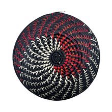 Handmade Uganda Obsidian Flame Raffia Basket