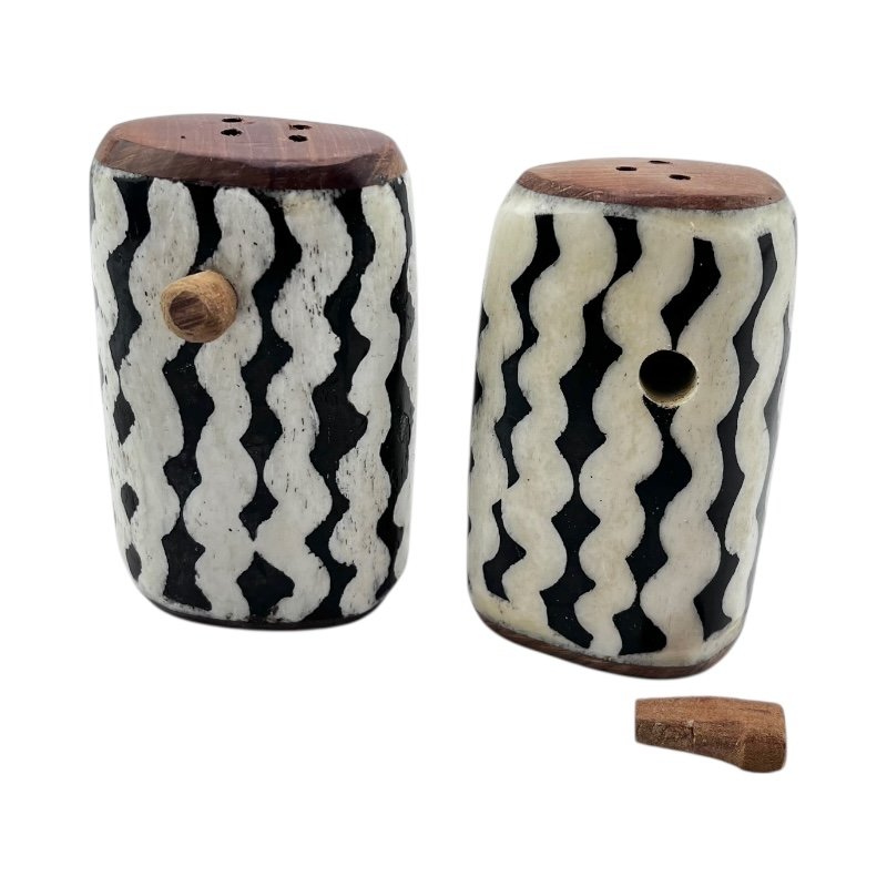 Handmade Bone Safari Wave Shakers