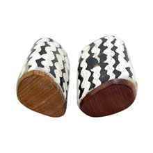 Safari Wave Carved Batik Bone Shakers