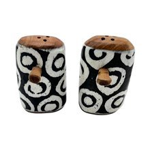 Handcarved Bone Circles Batik Shakers
