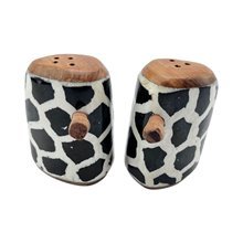 Giraffe Print Salt and Pepper Shakers