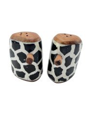 Giraffe Print Salt and Pepper Shakers