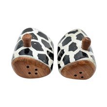 Giraffe Safari Mosaic Bone Salt Pepper Shakers