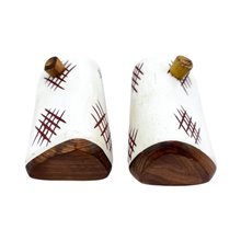 Handmade Crimson Thatch African Bone Shakers