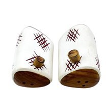 Crimson Thatch African Bone Salt Shakers