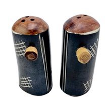 Ebony Thatch Salt and Pepper Shakers