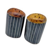 Pinstripe Salt and Pepper Shakers