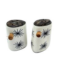 Handmade African Bone Ivory Starburst Shakers