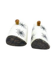 Ivory Starburst Handcarved Bone Shakers